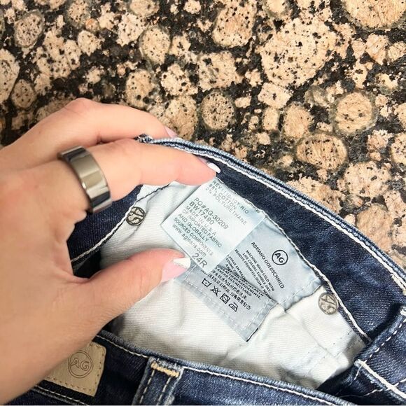 Adriano Goldschmied The Stilt Cigarette Leg Crop Womens Jeans Size 24R Raw Hem - Picture 6 of 7